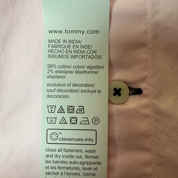 NWT Tommy Hilfiger Light Pink Casual Button Down Shirt - Picture 7 of 11